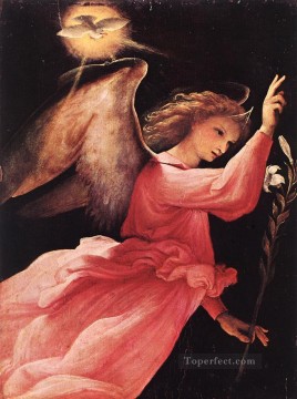 ロレンツォ・ロット Painting - 天使のお告げ 1527年 ルネッサンス ロレンツォ・ロット